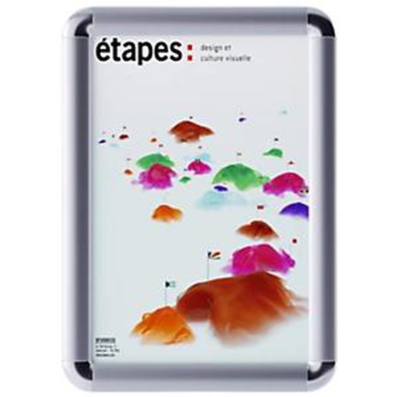 Paperflow Cadre photo A3 à clapets - Coins arrondis - Aluminium - Lot de 6