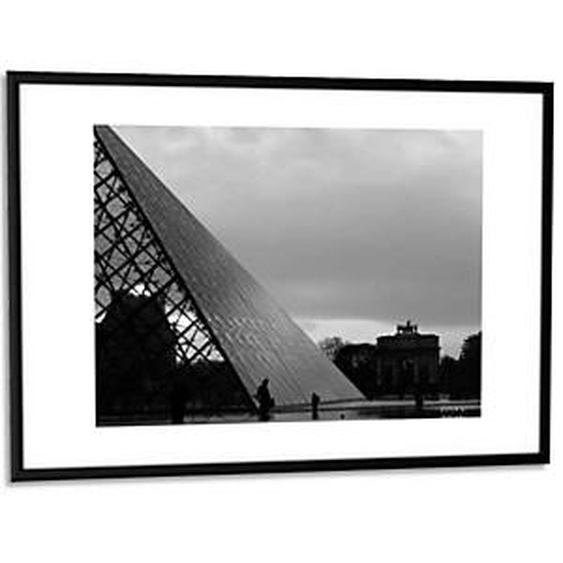 PAPERFLOW Cadre photo contour aluminium coloris Noir, plaque en plexiglas. Format 30 x 42 cm