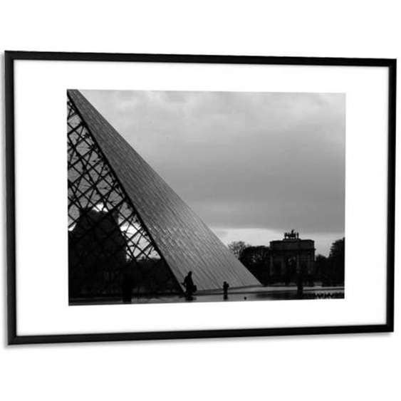 PAPERFLOW Cadre photo contour aluminium coloris Noir, plaque en plexiglas. Format 30 x 42 cm