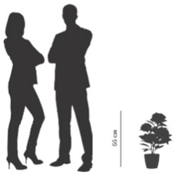 Plante artificielle pivoine, (H)550 mm, rose