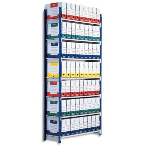 PAPERFLOW Rayonnage RangEco tubulaire élément Départ en acier, 5 tablettes - Dim. L100 x H200 x P 34 cm