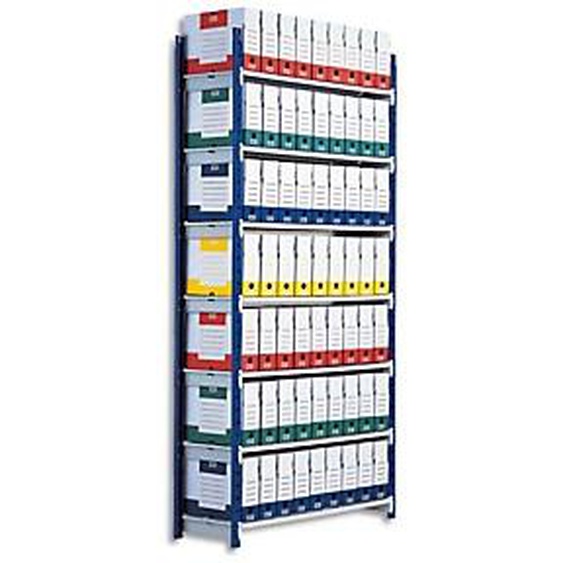 PAPERFLOW Rayonnage RangEco tubulaire élément Départ en acier, 5 tablettes - Dim. L100 x H200 x P 34 cm