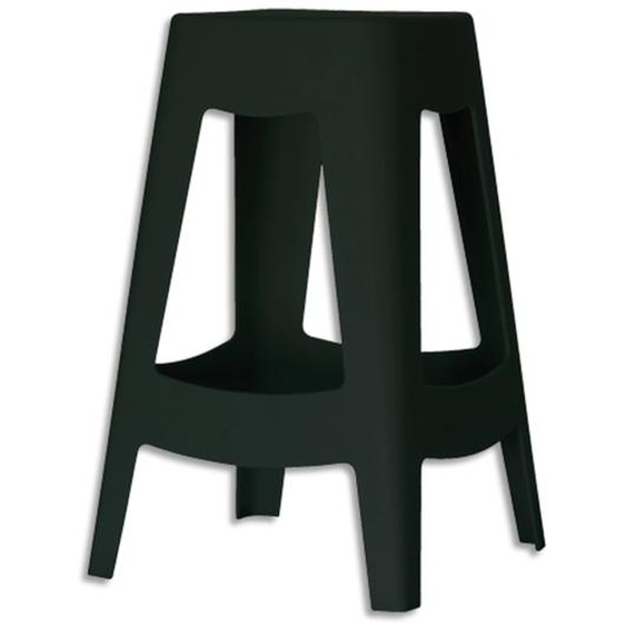 PAPERFLOW Tabouret haut Bellini en polypropylène Noir - Dimensions : L44 x H68,5 x P44 cm