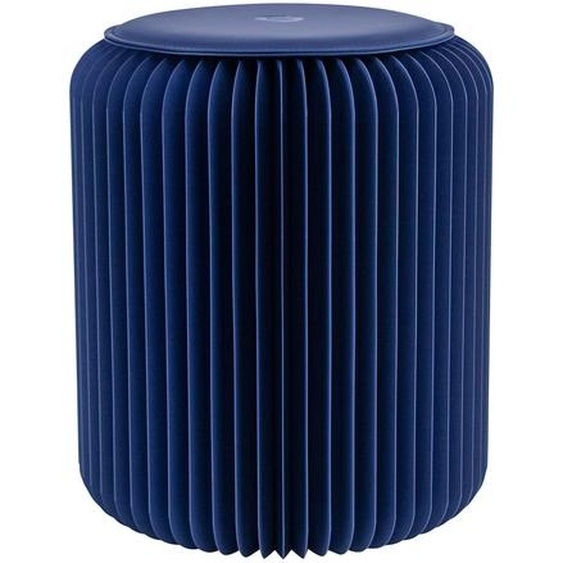 Paperflow Tabouret pliable Flexistool design accordéon H. 42 avec son coussin - Bleu
