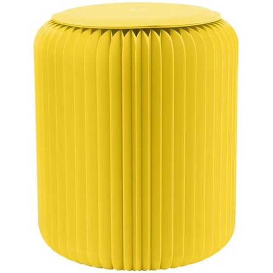 Paperflow Tabouret pliable Flexistool design accordéon H. 42 avec son coussin - Jaune