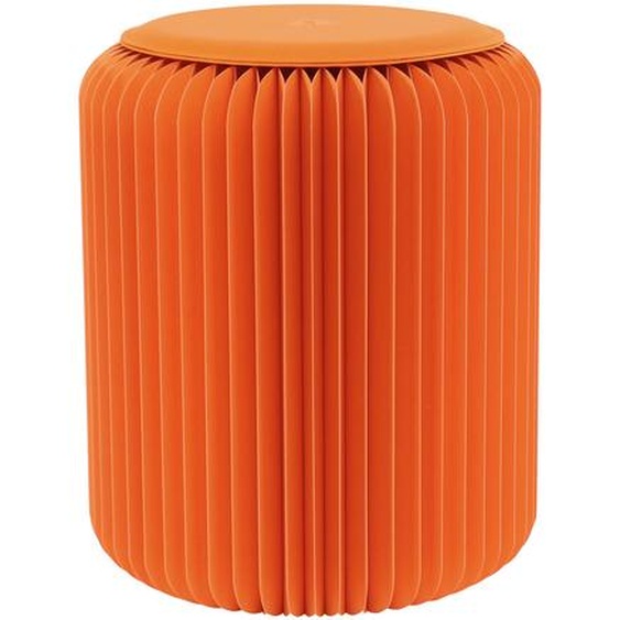 Paperflow Tabouret pliable Flexistool design accordéon H. 42 avec son coussin - Orange