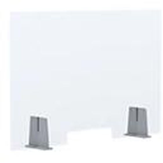 Paperflow Vitre de protection Plexiglass H.65 x L.98 x P.15 cm avec encoche passe documents - Epaisseur 4 mm