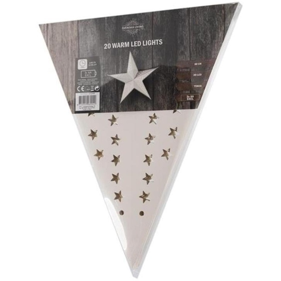 Papier décoratif « Étoile de Noël et flocons de neige », 60 cm, blanc, 20 LED chauffantes