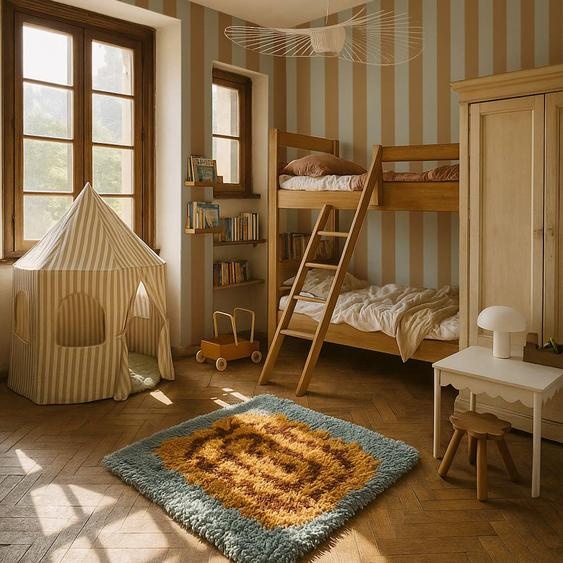 Papier Peint Enfants Rayures Aventure Océanforêt Brown