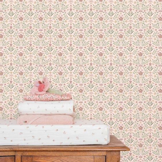 Papier peint Fairy Flowers rose
