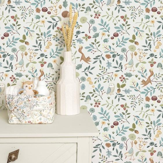 Papier peint Forest Wonders bleu