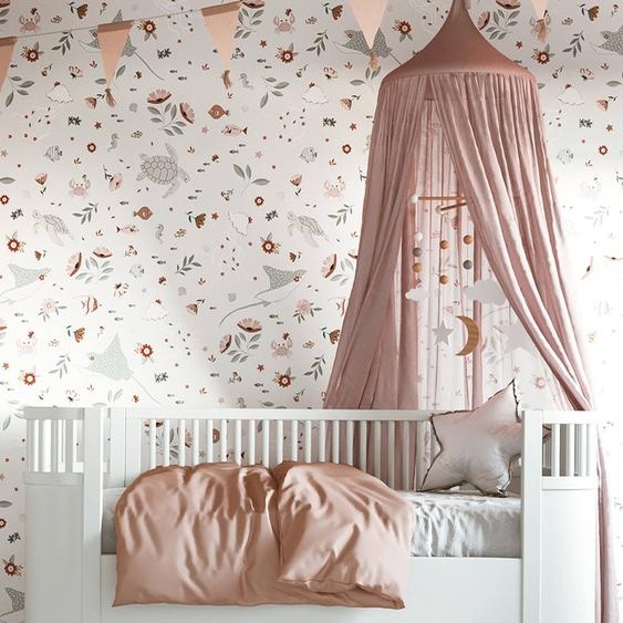 Papier peint intissé - Dreamy Sealife multicolore