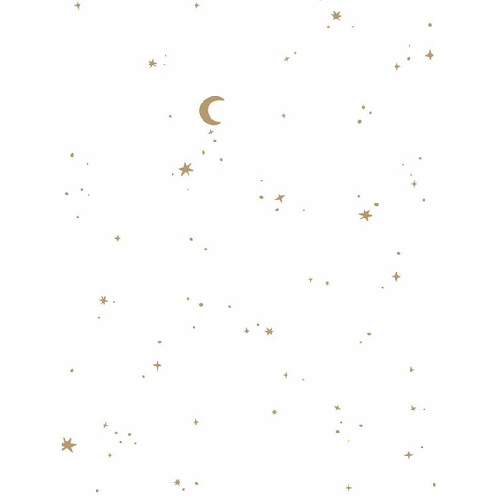 Papier peint intissé Moon and Stars blanc