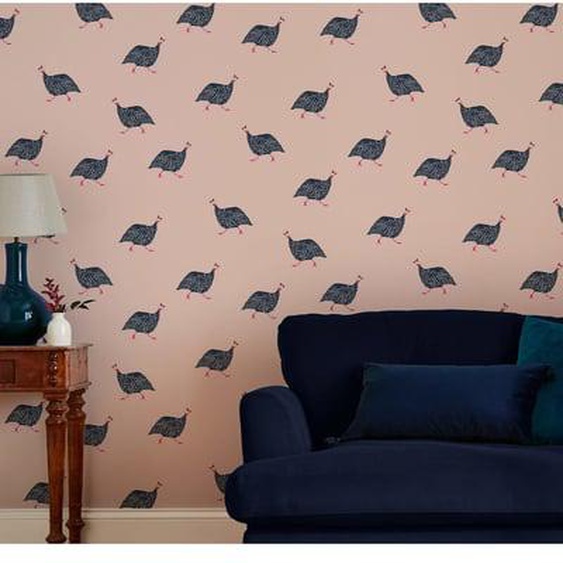 Papier peint Joules Guinea Fowl Blush