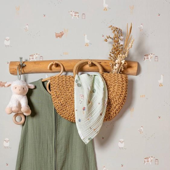 Papier peint - Little Farm - multicolore