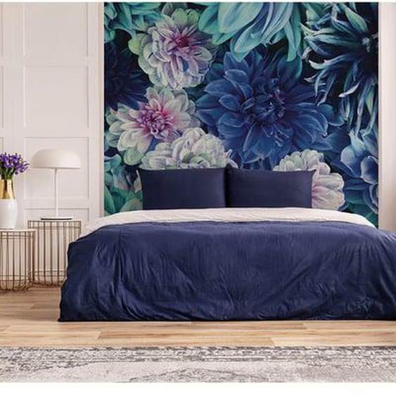 Papier peint panoramique Dahlia Bleu