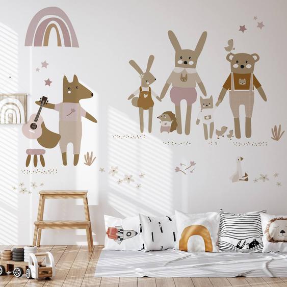 Papier Peint Panoramique Happy Family Multicolore