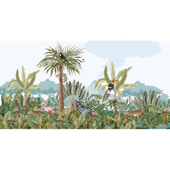 Papier peint panoramique jungle préencollé de la savane H 250 x L 480 cm
