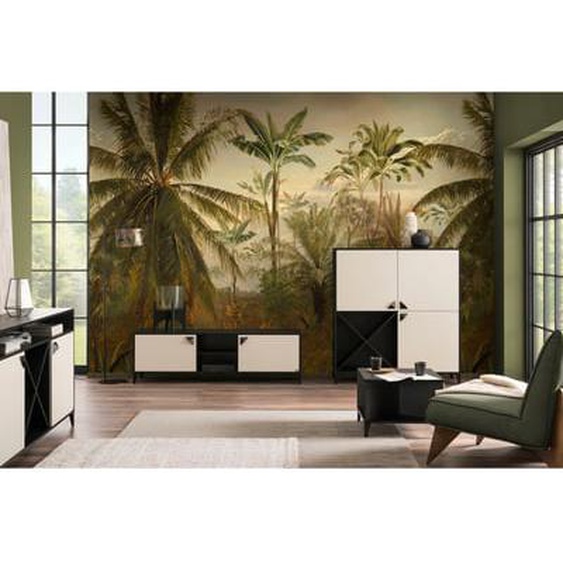 Papier peint panoramique LOOKS Jungle morning sun 270 x 350 cm Jaune, vert