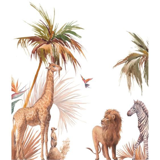 Papier peint panoramique préencollé jungle équatoriale H 280 x L 240 cm