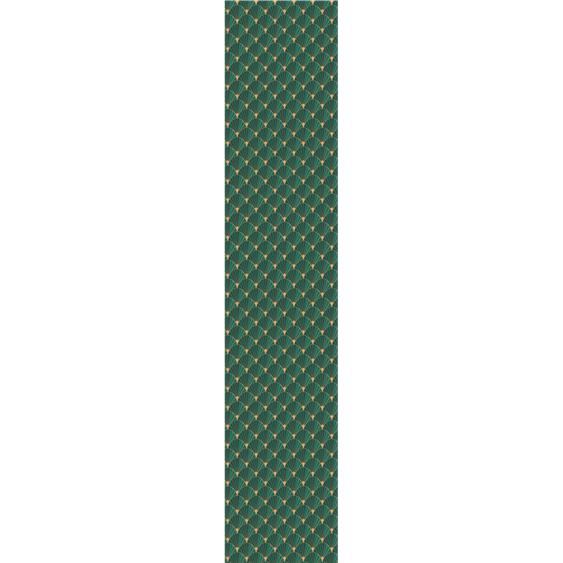 Papier peint préencollé art déco émeraude éventail H300 x L60 cm