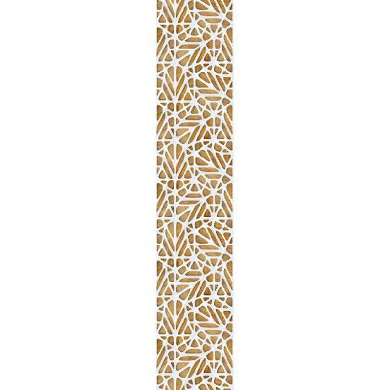 Papier peint préencollé design scandinave blanc et bois H300 x L60 cm