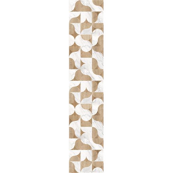 Papier peint préencollé effet marbre et bois design H300 x L60 cm