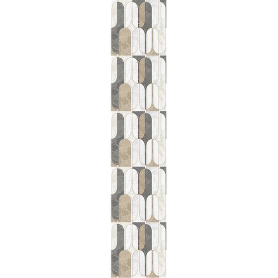 Papier peint préencollé effet marbre multicolor H300 x L60 cm