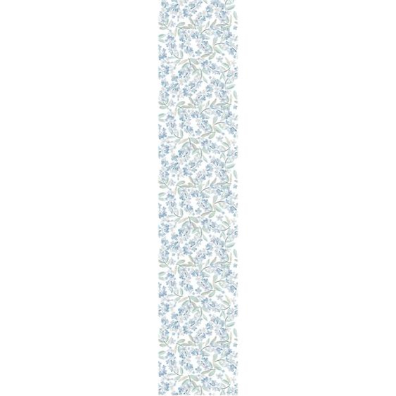 Papier peint préencollé fleurs de jasmin bleu H300 x L60 cm