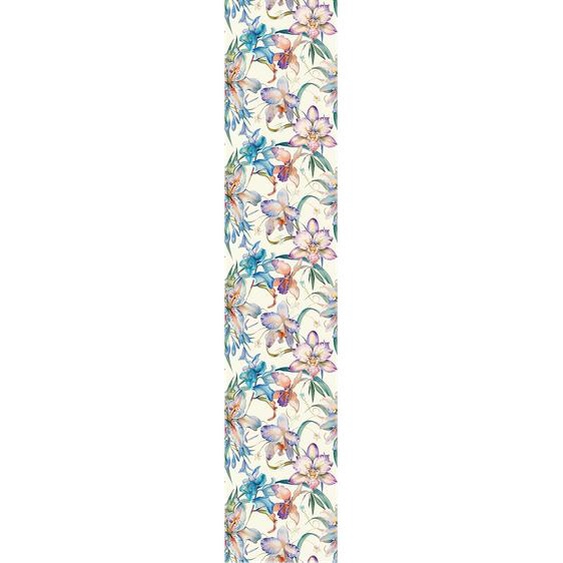 Papier peint préencollé fleurs orchidées multicolores sauvages H300 x L60 cm