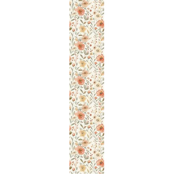Papier peint préencollé fleurs vintage coquelicots H300 x L60 cm