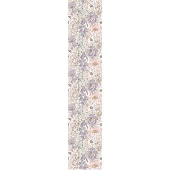 Papier peint préencollé fleurs vintage H300 x L60 cm