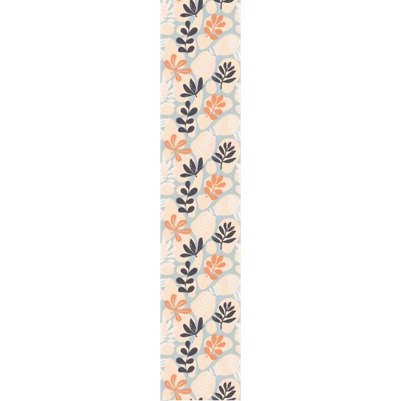 Papier peint préencollé gris feuilles tropicales H300 x L60 cm