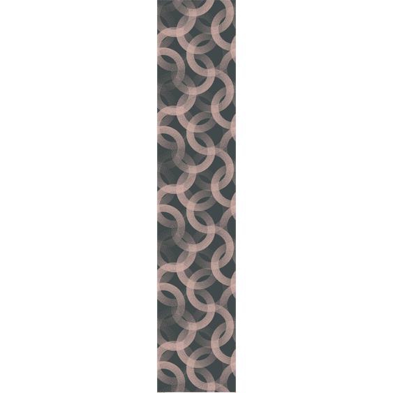 Papier peint préencollé gris rose cercles H300 x L60 cm