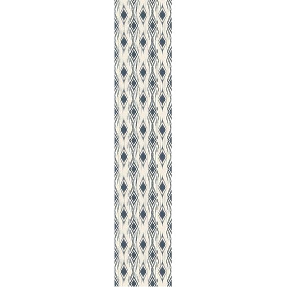 Papier peint préencollé losanges rétro abstraits bleu foncé H300 x L60 cm