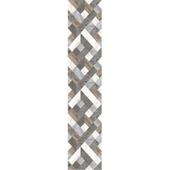 Papier peint préencollé marbre et bois en rompus H300 x L60 cm