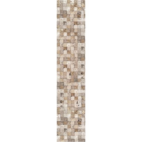 Papier peint préencollé mur de mosaïque en pierre H300 x L60 cm
