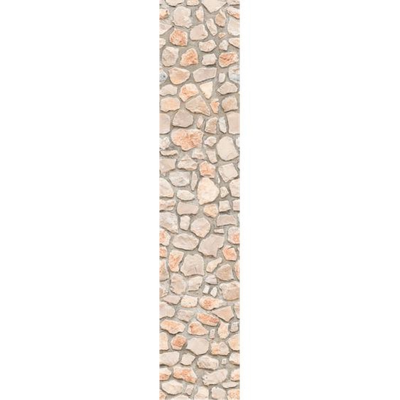 Papier peint préencollé mur de pierre claire H300 x L60 cm