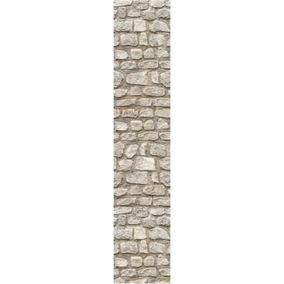 Papier peint préencollé mur de pierre grise H300 x L60 cm