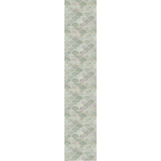 Papier peint préencollé ornements chic vert H300 x L60 cm