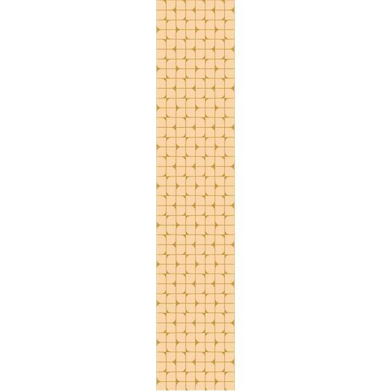 Papier peint préencollé rétro beige et jaune H300 x L60 cm