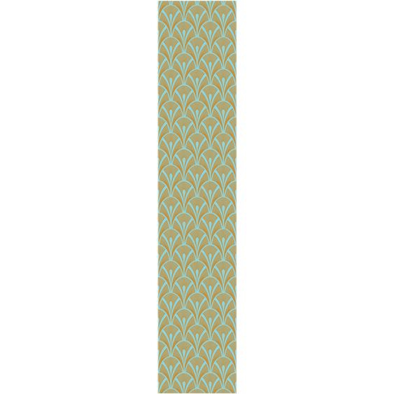 Papier peint préencollé scandinave art déco aquamarine H300 x L60 cm