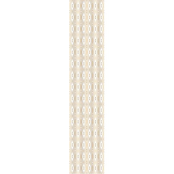Papier peint préencollé scandinave art déco losanges blanc et doré H300 x L60 cm