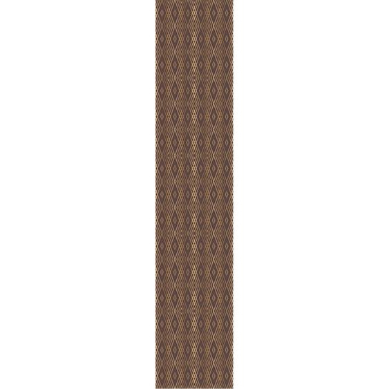 Papier peint préencollé scandinave art déco losanges chocolat H300 x L60 cm