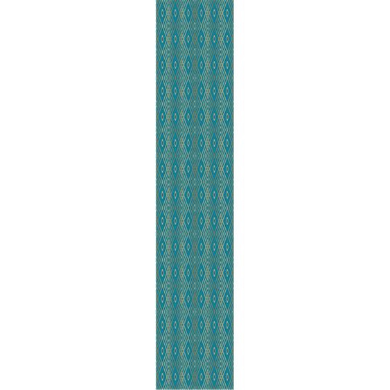 Papier peint préencollé scandinave bleu canard losanges H300 x L60 cm