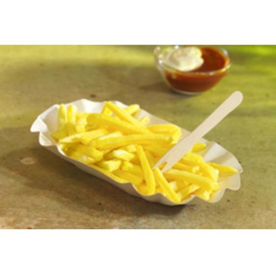 PAPSTAR Barquette à frites pure, 90 x 160 x 30 mm, blanc