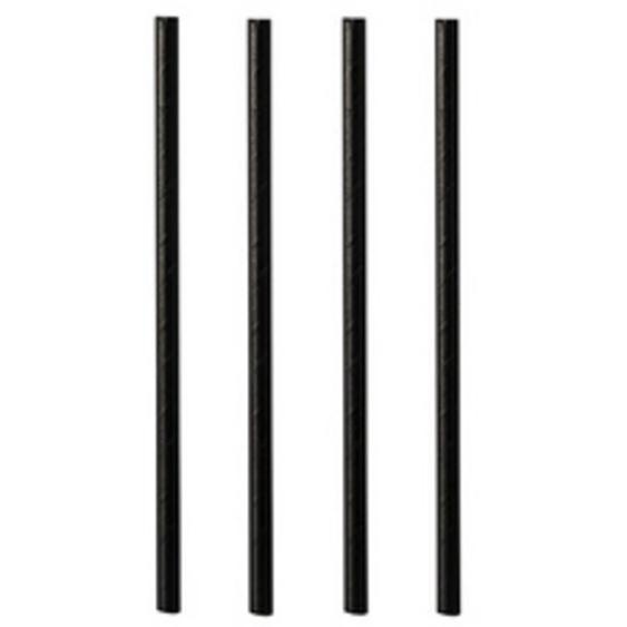 Paille en papier pure, 100 mm, noir