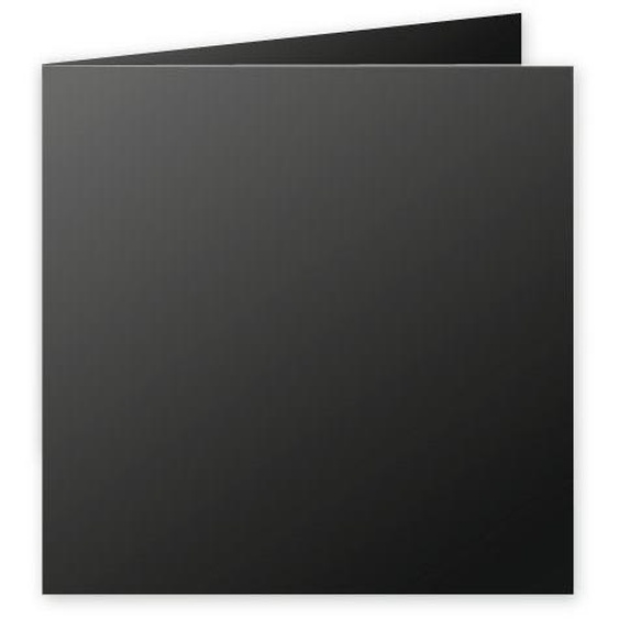 Paquet de 25 cartes carrées pliées noir 210g 160x160mm