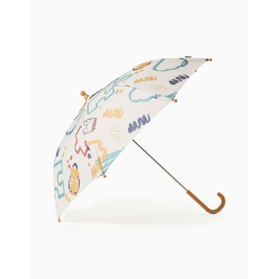 Parapluie Automatique Avec Imprimé Coloré Jaune