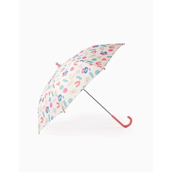 Parapluie Avec Motif De Formes Et Couleurs Rose Clair